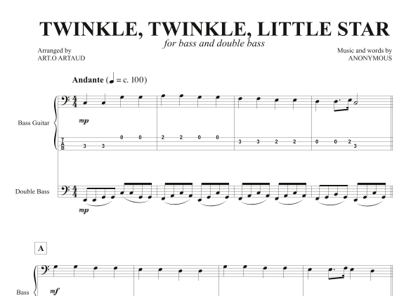 Twinkle Twinkle Little Star (arr. Art.o Artaud)