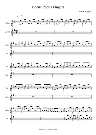 Hocus Pocus Fingers - Classical Guitar Duet