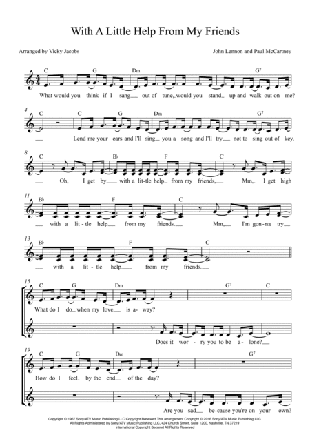 With A Little Help From My Friends (arr. Vicky Jacobs)