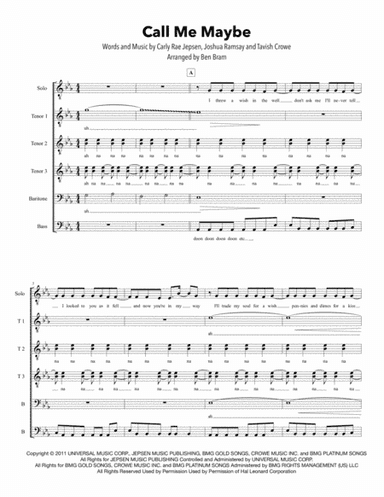 Call Me Maybe (arr. Ben Bram)
