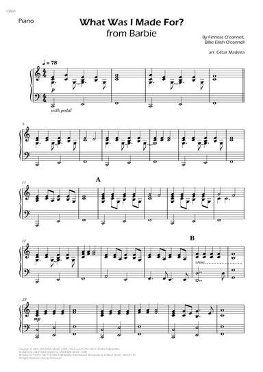 What Was I Made For? (arr. César Madeira)