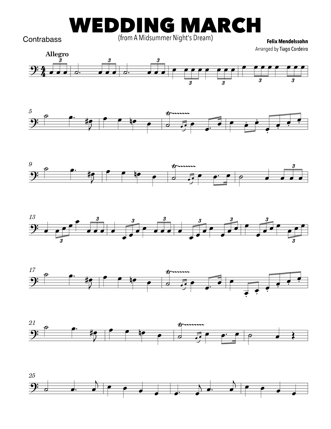 Wedding March (arr. Tiago Cordeiro)