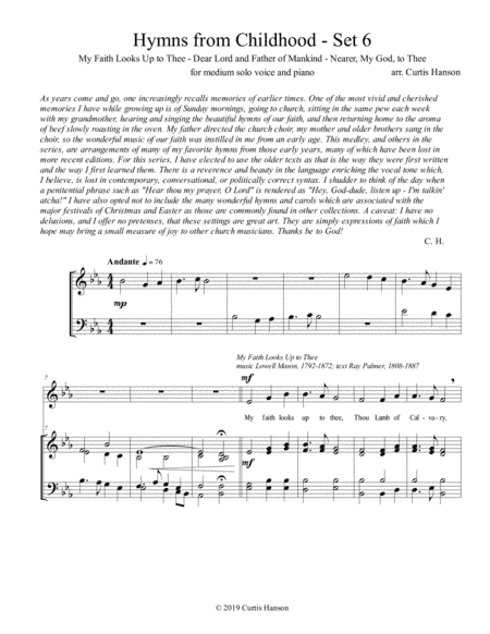 Hymns from Childhood - Set 6 (solo) (arr. Curtis Hanson)