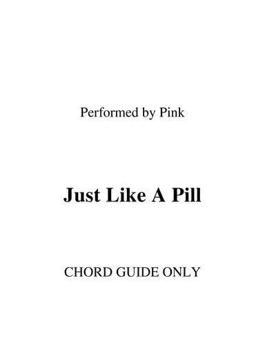 Just Like A Pill (arr. RWM)