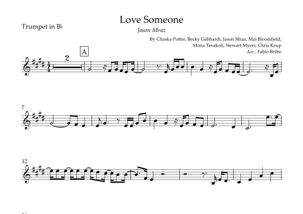 Love Someone (arr. Fabio Britto)
