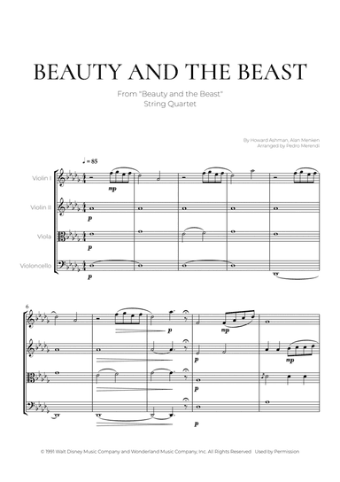 Beauty And The Beast (arr. Pedro Merendi)