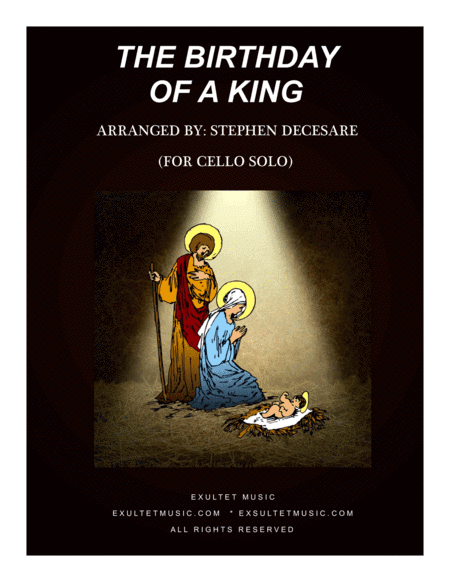 The Birthday Of A King (for Cello solo and Piano) (arr. Stephen DeCesare)