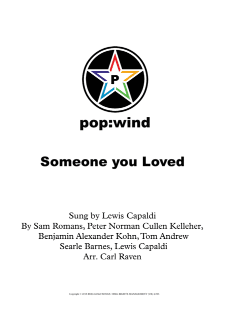 Someone You Loved (arr. Carl Raven)