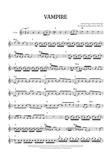 Vampire (arr. Benzaiten Editions)
