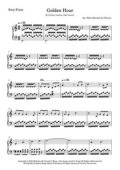 Golden Hour (arr. Fabio Eduardo de Oliveira)