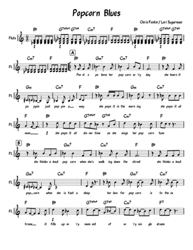 Popcorn Blues - Lead Sheet