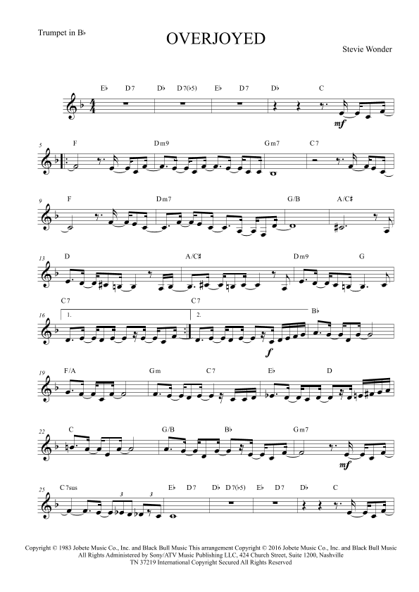 Overjoyed (arr. Leo Silva)