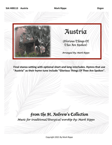 Austria (Glorious Things Of Thee Are Spoken) StA H00113 (arr. Mark Rippe)
