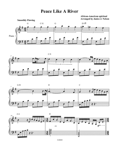 Peace Like A River (arr. Janice J Nelson)