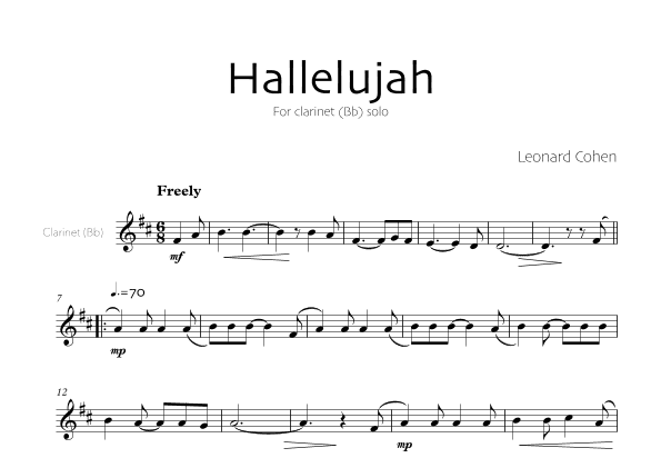 Hallelujah (arr. Robin Hood Editions)