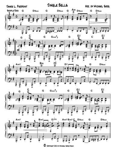 Jingle Bells (Shuffle Rock piano solo) (arr. Michael Sorg)