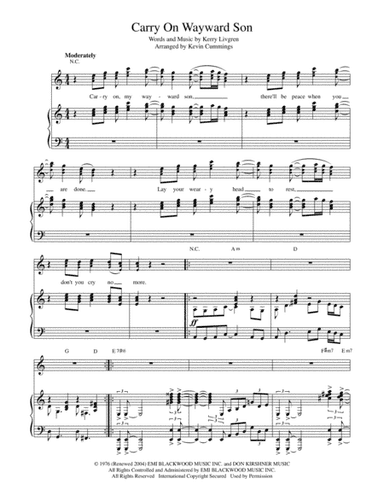 Carry On Wayward Son (arr. Kevin Cummings)