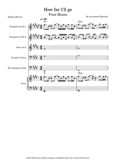 How Far I'll Go (arr. Rafaela Moreira)