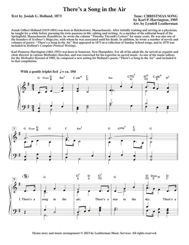 There's a Song in the Air (arr. Lyndell Leatherman)