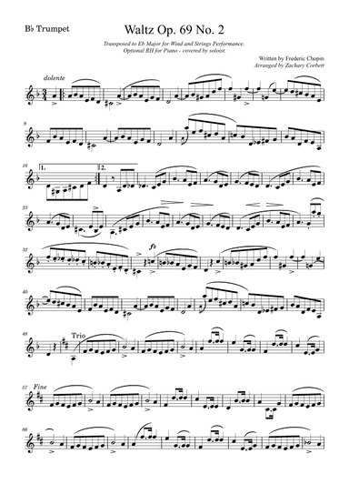 Waltz Op. 69 No. 2 (arr. Zachary Corbett)