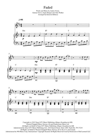 Faded (arr. Kaiserin Rebecca)