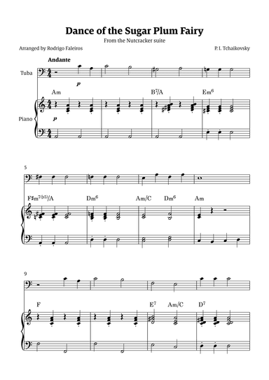 Sugar Plum Fairy theme (arr. Rodrigo Faleiros)