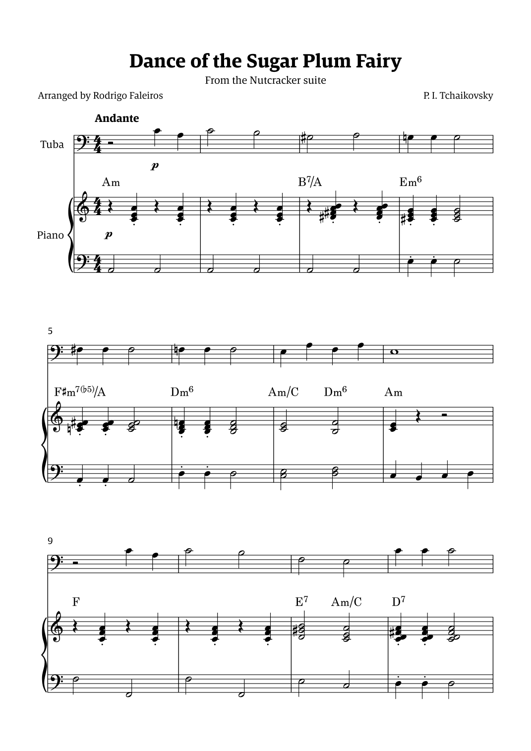 Sugar Plum Fairy theme (arr. Rodrigo Faleiros)