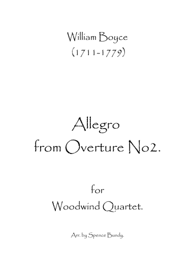 Allegro from Overture No.2 (arr. Spence Bundy)