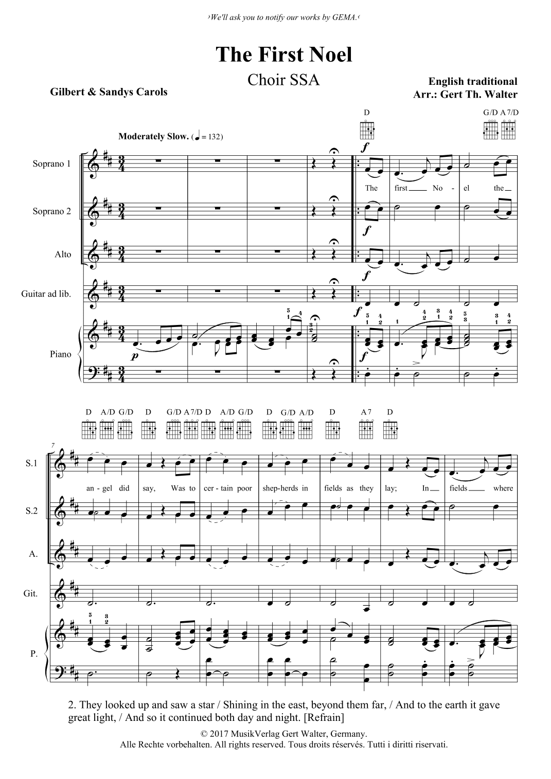 The First Noel (arr. Gert Th. Walter)