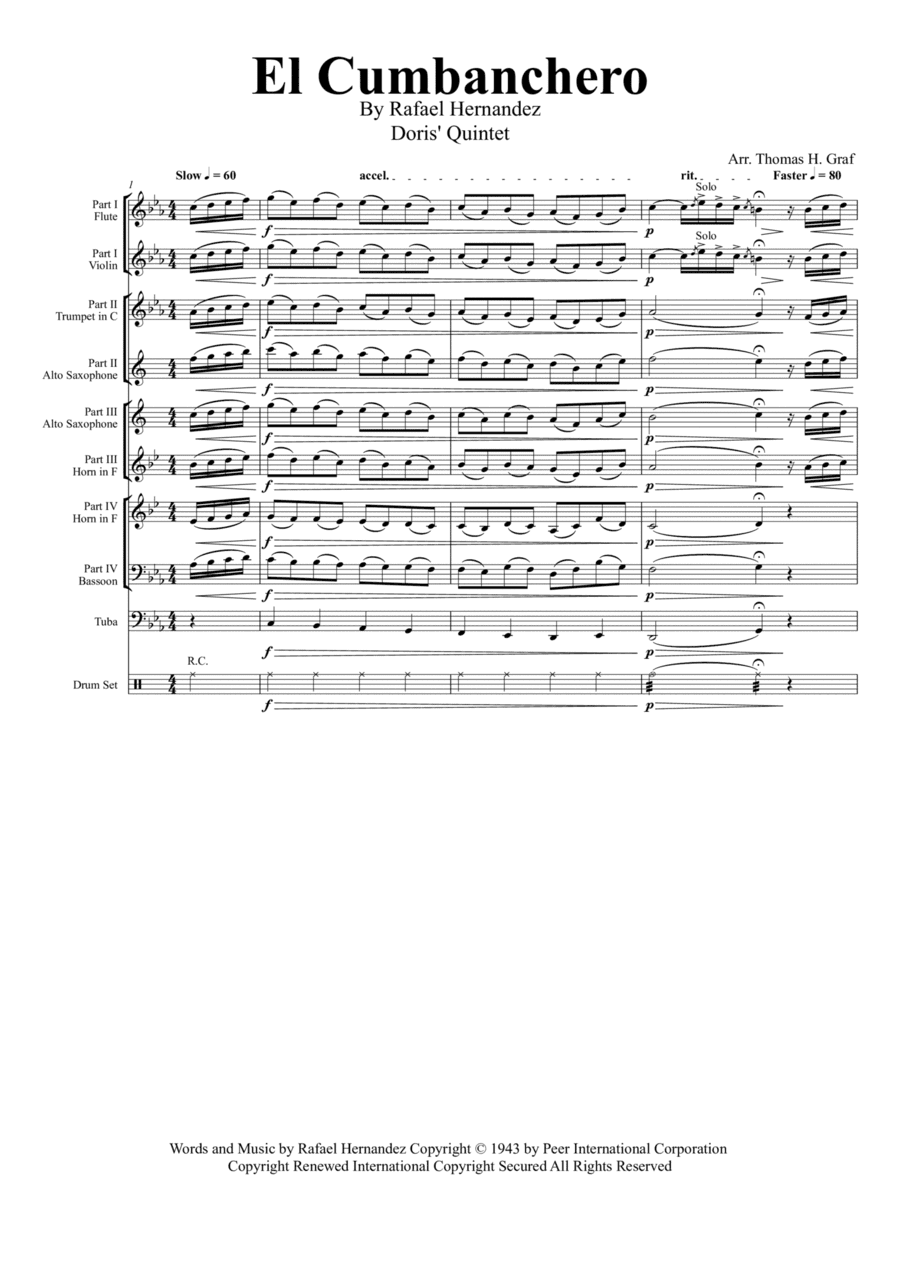 El Cumbanchero (arr. Thomas Graf)