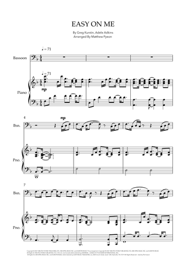 Easy On Me (arr. Matthew pyeon)