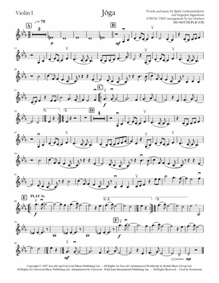 Joga (arr. Jen Mathers)