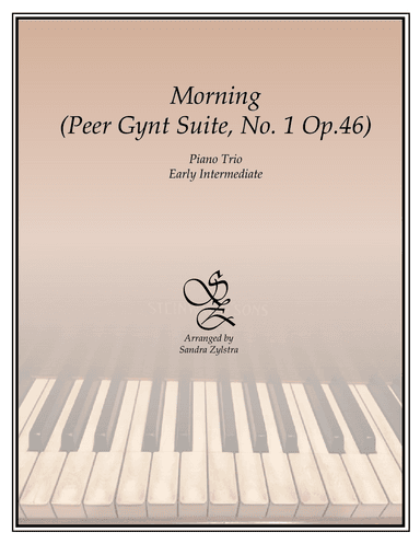Morning (from the Peer Gynt Suite) (early intermediate 1 piano, 6 hand trio) (arr. Sandra Zylstra)