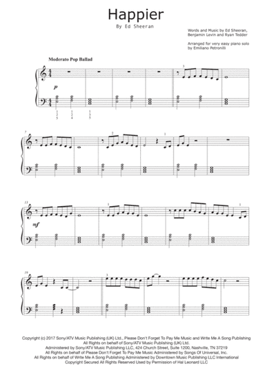 Happier (arr. Emiliano Petronilli)