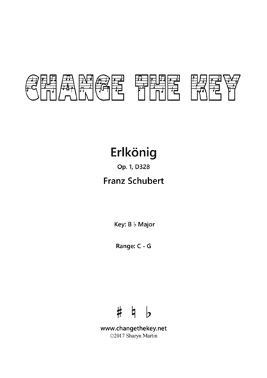 Erlkonig Op.1, D328 - Bb Major (arr. Change the Key)