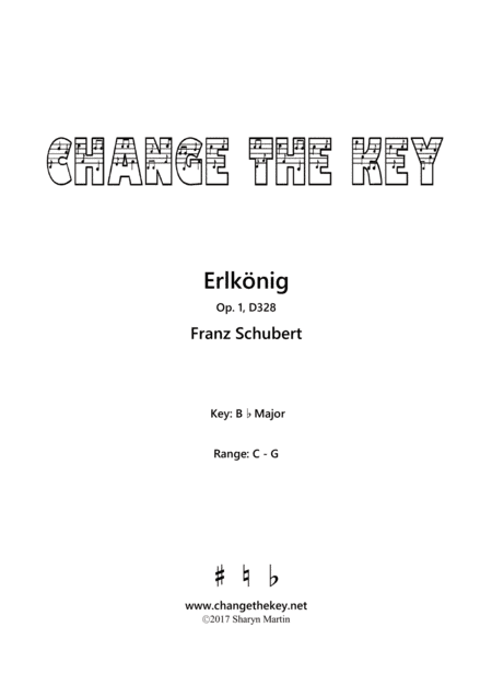 Erlkonig Op.1, D328 - Bb Major (arr. Change the Key)