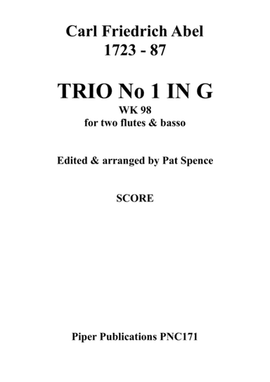 C. F. ABEL TRIO No. 1 IN G MAJOR (arr. Pat Spence)
