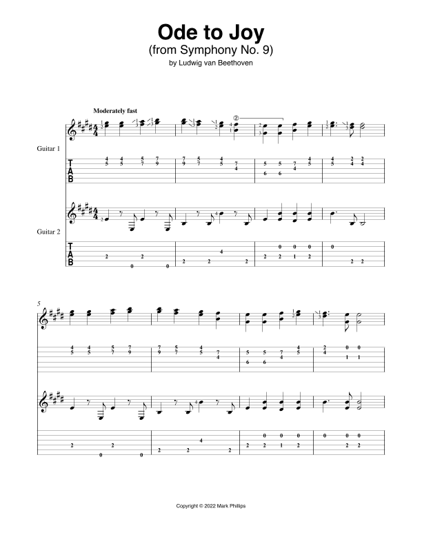 Ode to Joy (from Symphony No. 9) (arr. Mark Phillips)