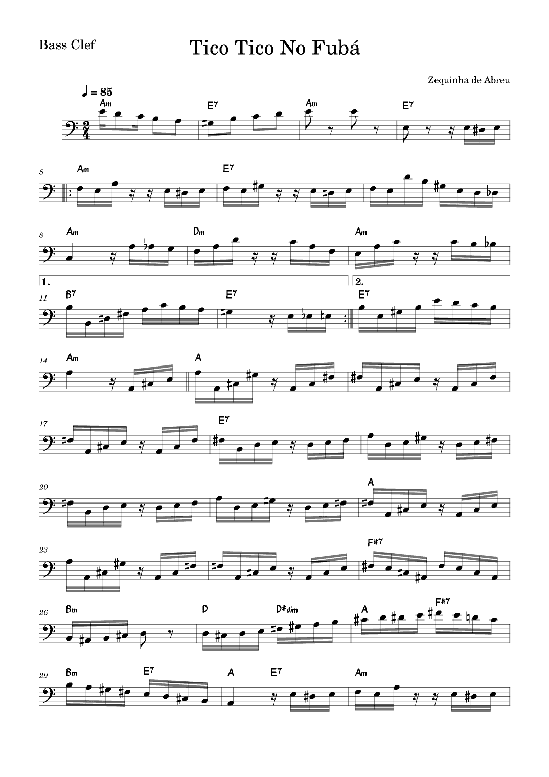 Tico Tico (tico Tico No Fuba) (arr. Fabio Eduardo de Oliveira)