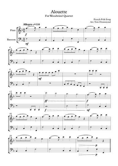 Alouette (arr. Tom Drummond)