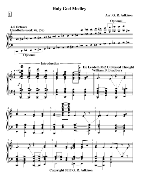 Holy God Medley (for 4 and 5 octave handbell choirs) (arr. G. R. Adkison)