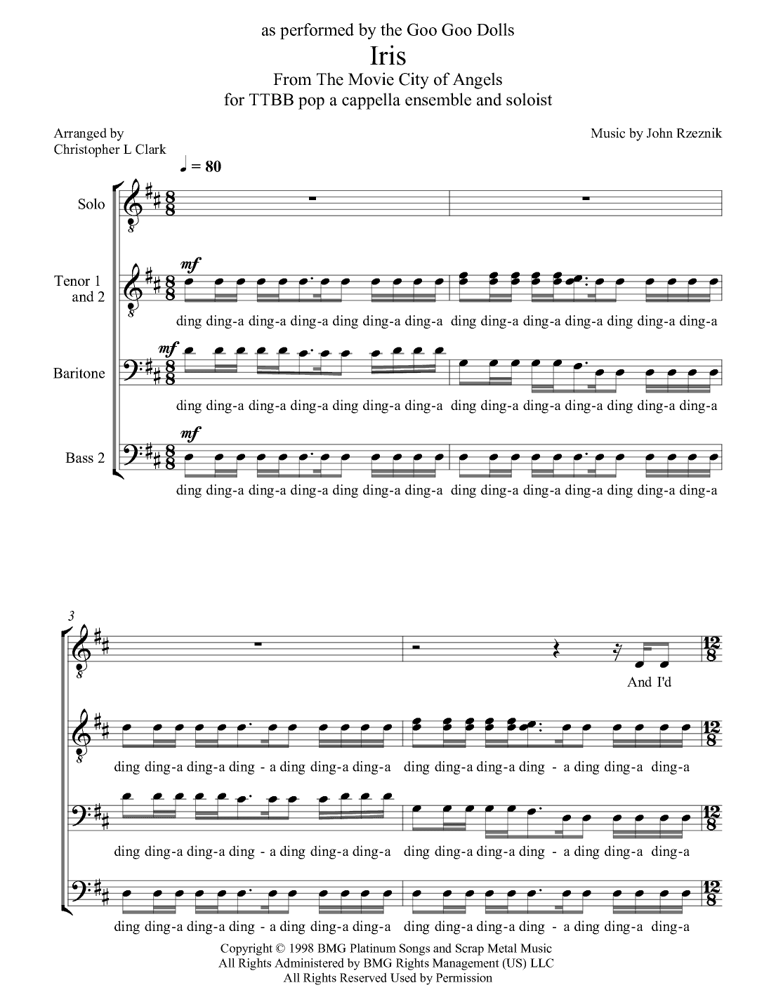 Iris (arr. Christopher L Clark)