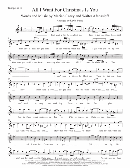All I Want For Christmas Is You (arr. Kevin Busse)