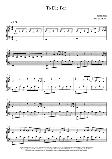 To Die For (arr. RKKR)