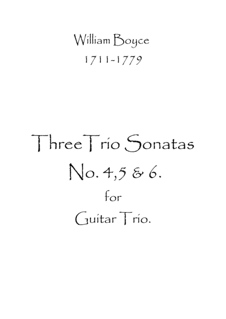 Three Trio Sonatas No.4,5 & 6 (arr. Spence Bundy)