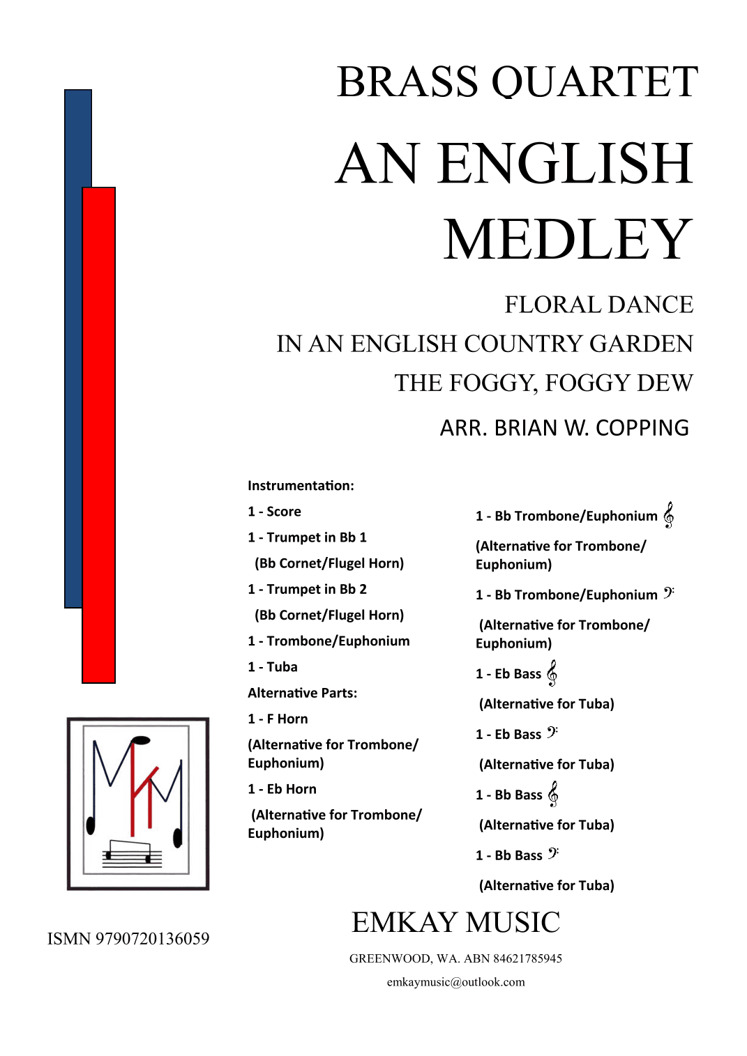 AN ENGLISH MEDLEY – BRASS QUARTET (arr. BRIAN W. COPPING)