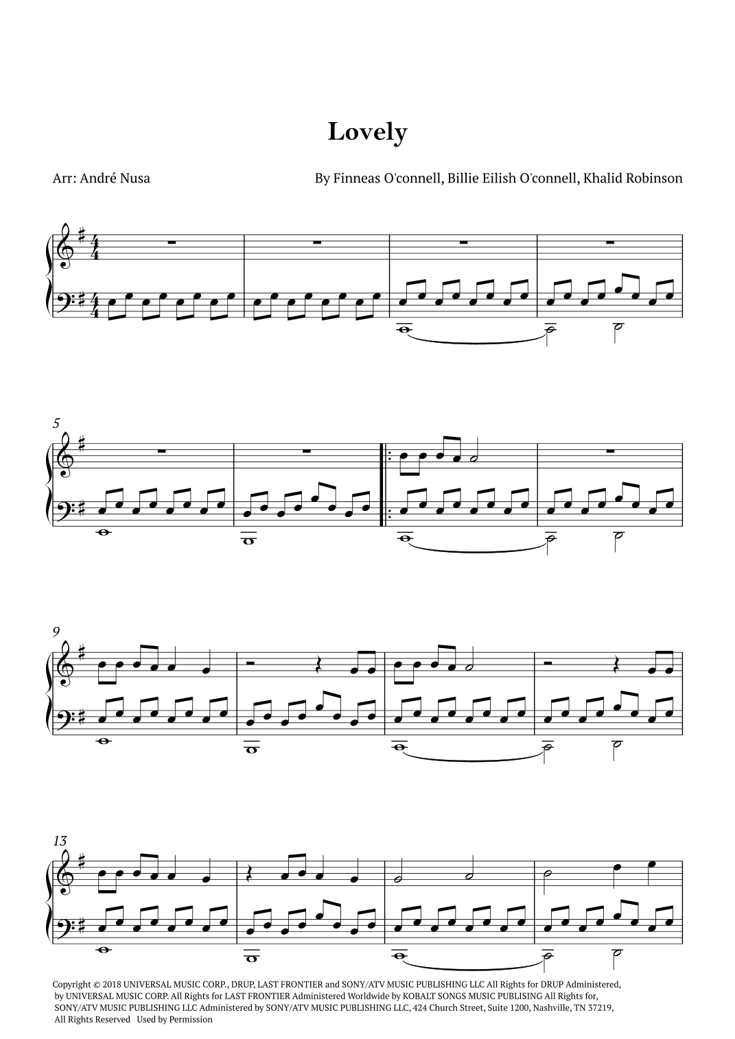 Lovely (arr. André Nusa)