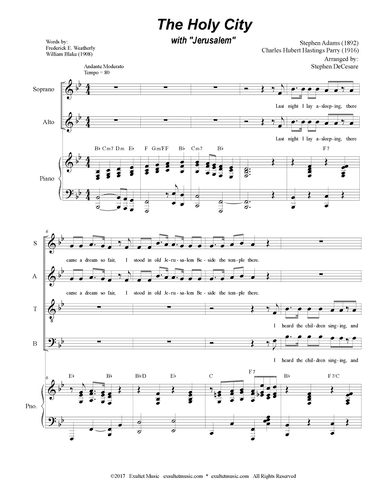 The Holy City (with "Jerusalem") (SATB) (arr. Stephen DeCesare)