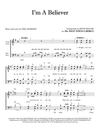 I'm A Believer (arr. Kevin Keller)