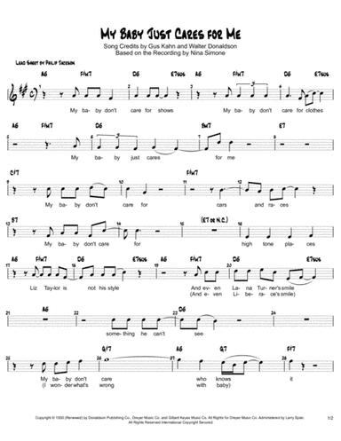 My Baby Just Cares For Me (arr. Philip Jackson)